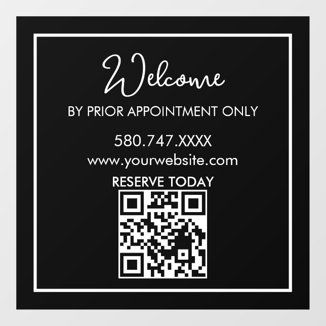 By Appointment Only Logo AI door sign Fensteraufkleber (Blatt)