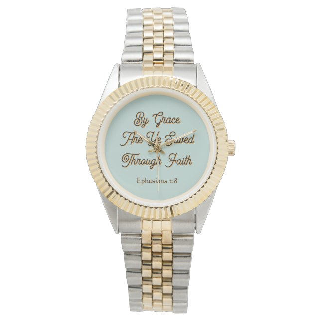 By Grace are Ye Saved Ephesians 2 Scripture  Armbanduhr (Vorderseite)
