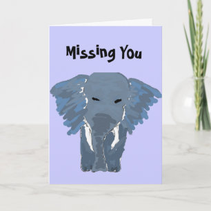 BY-Künstlerischer Elefant Vermisste Karte