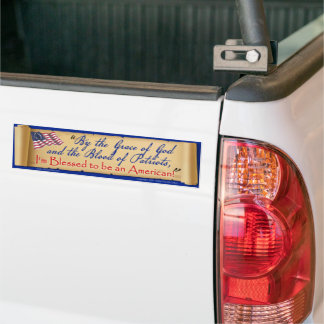 By the Grace of God I'm an American Bumper Sticker Autoaufkleber