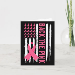 Byck the Pink Breast Cancer Awareness US Flag Butt Karte