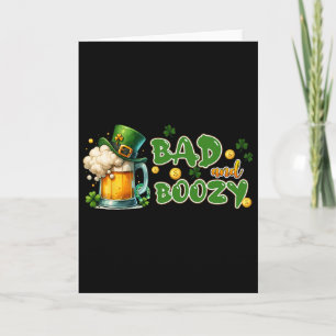 Byd und beschwipst St Patricks Day Lustig Irisch S Karte