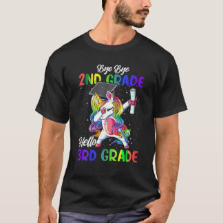 Bye 2nd Grade Hello 3rd Grade Dab Unicorn T-Shirt