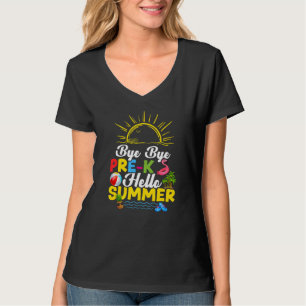 Bye by Pre-K Lehrer Student Kinder Hallo Sommer T-Shirt