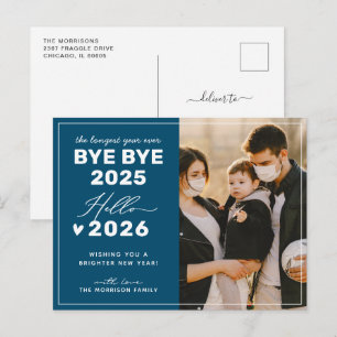 Bye Bye 2024 Hello 2025 Happy New Year Foto Feiertagspostkarte