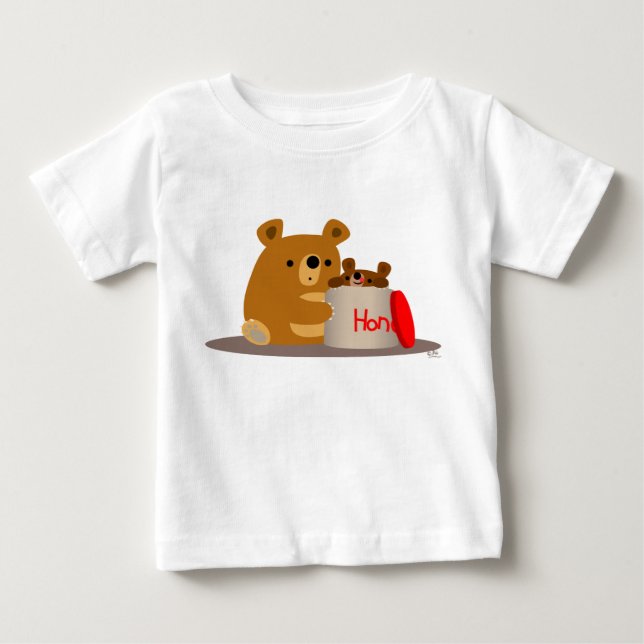 Bye Bye Honey ! Joli T-Shirt Bébé Ours De Cartoon (Devant)