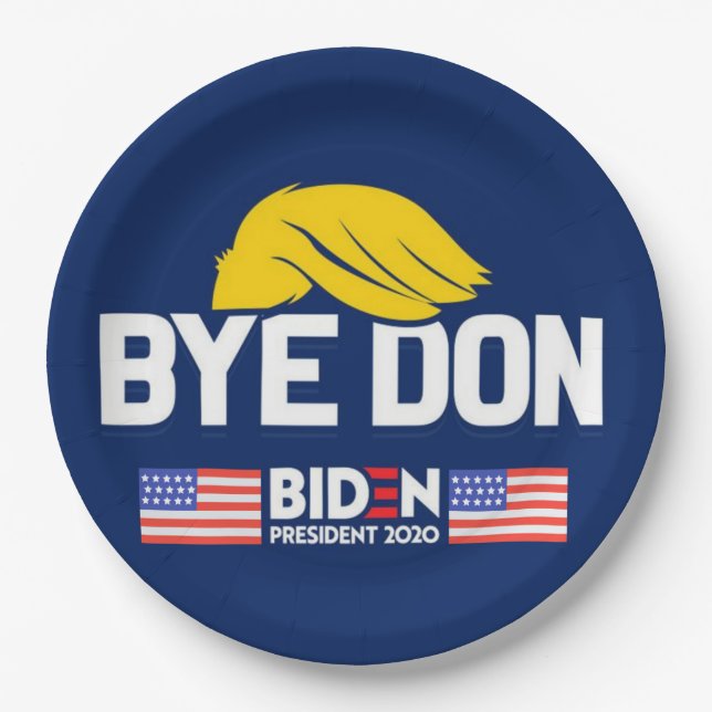 Bye Don BIDEN 2020 Präsident HARRIS Pappteller (Vorderseite)