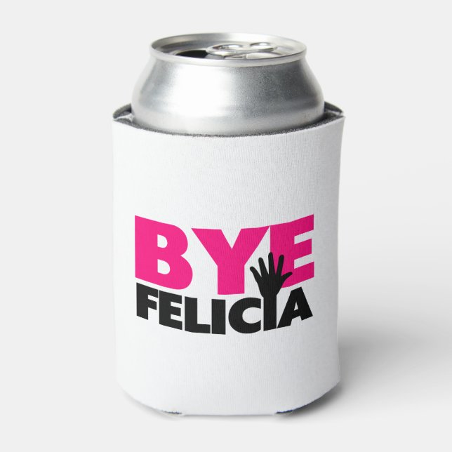 Bye Felicia Hand Wave Hot Pink Dosenkühler (Kanne Vorderseite)