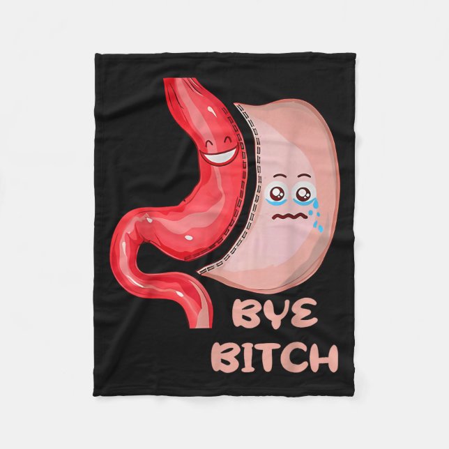 Bye Funny Gastric Sleeve Surgery Stomach  Fleecedecke (Vorderseite)