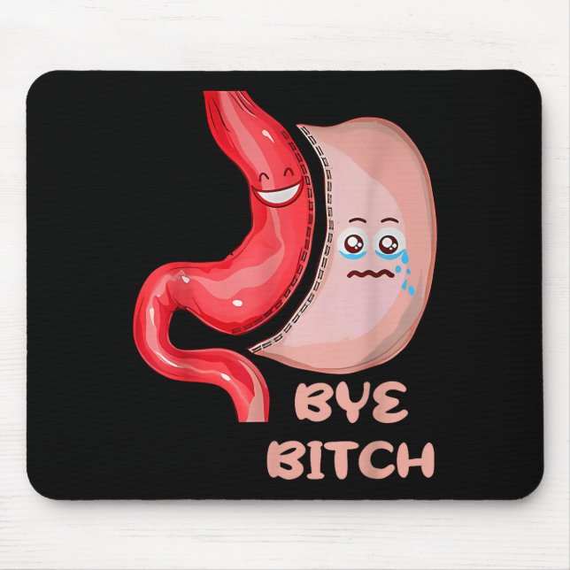 Bye Funny Gastric Sleeve Surgery Stomach  Mousepad (Vorne)