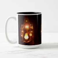 Bygone Era Antique Öl Lampen Kaffee Tasse 15 oz.