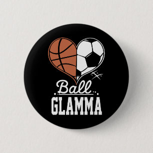 Byll Glamma Lustige Bysketbyll Fußball Glamma  Button