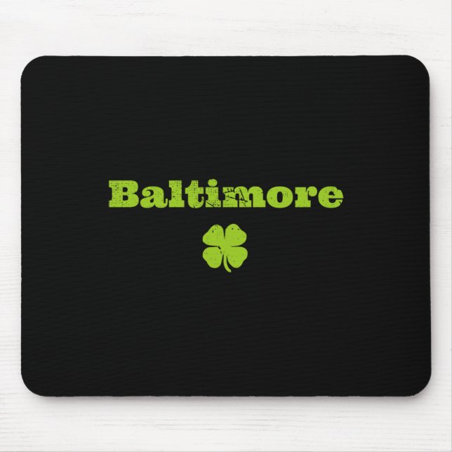 Byltimore Md irischer Stolz Shamrock St Patricks D Mousepad (Vorne)