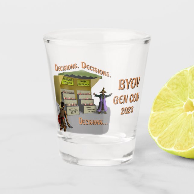 BYOV 2023 Shot Glass Schnapsglas (Vorderseite)