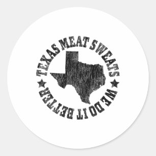 Byrbecue Brisket Texas Fleisch Schweiß sind größer Runder Aufkleber