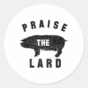 Byrbecue T-Shirts - Lob der Barde - Grillen - Männ Runder Aufkleber