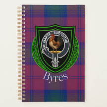 Byres schottisches Clan-Tartan und Wappen
