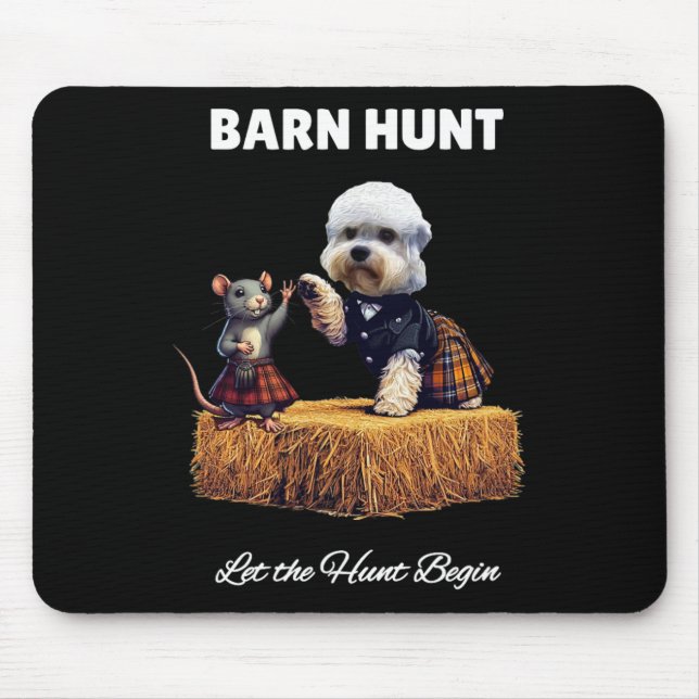 Byrn Hunt Lover - Niedlicher Rat und Dandie Dinmon Mousepad (Vorne)