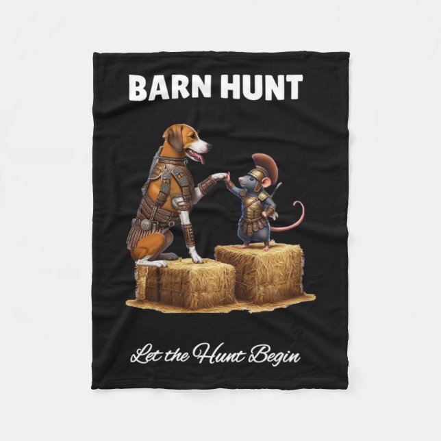 Byrn Hunt Lover - Niedlicher Warriorrat und amerik Fleecedecke (Vorderseite)
