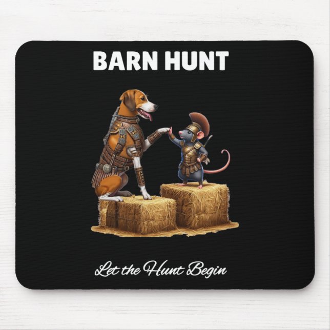 Byrn Hunt Lover - Niedlicher Warriorrat und amerik Mousepad (Vorne)