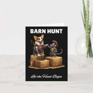 Byrn Hunt Lover - Niedlicher Warriorrat und Corgi Karte