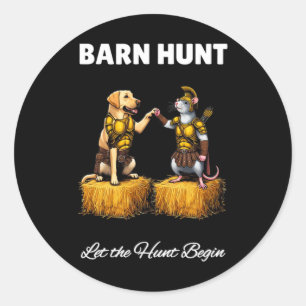 Byrn Hunt Lover - Niedlicher Warriorrat und Gelbe  Runder Aufkleber