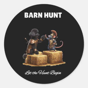 Byrn Hunt Lover - Niedlicher Warriorrat und Schwar Runder Aufkleber