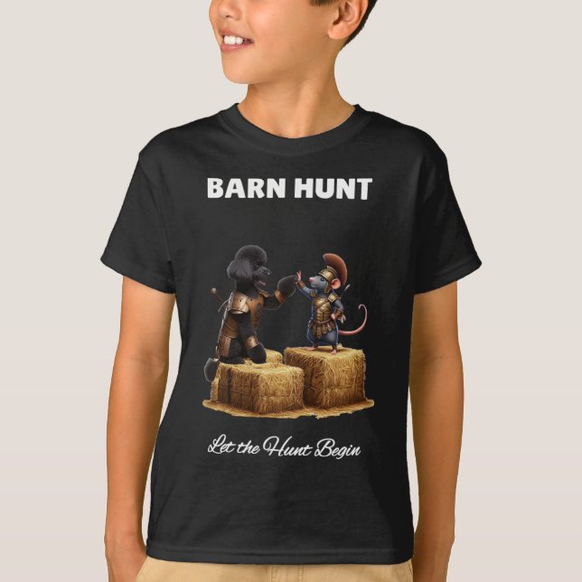 Byrn Hunt Lover - Niedlicher Warriorrat und Schwar T-Shirt (Vorderseite)