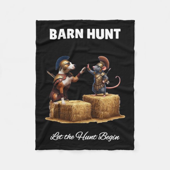 Byrn Hunt Lover - Rat und Staffordshi, Niedlicher  Fleecedecke (Vorderseite)