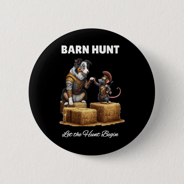 Byrn Hunt Lover - Warrior Rat Blue Merle Tri Borde Button (Vorderseite)