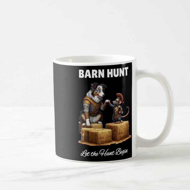 Byrn Hunt Lover - Warrior Rat Blue Merle Tri Borde Kaffeetasse (Rechts)