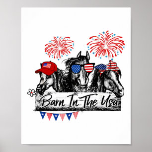Byrn in den USA Pferde Sonnenpferd 4. Juli Poster