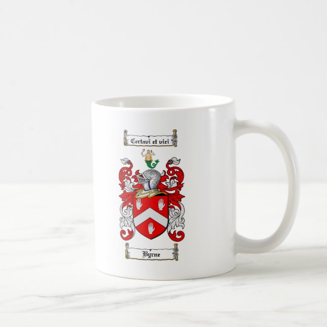 BYRNE FAMILIENWAPPEN - BYRNE WAPPEN KAFFEETASSE (Rechts)