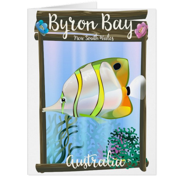 Byron Bay Australia Reiseplakat. (Vorderseite)