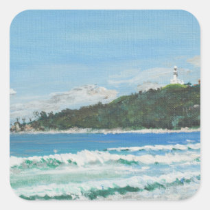 Byron Bay Australien. 27/11/1998 Quadratischer Aufkleber