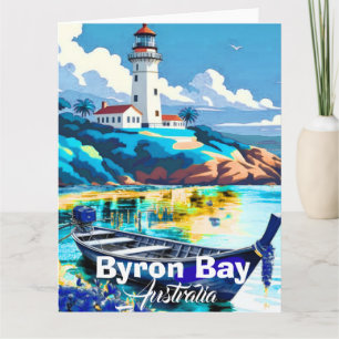 Byron Bay Australien Postkarte Reise Kunst, Austra