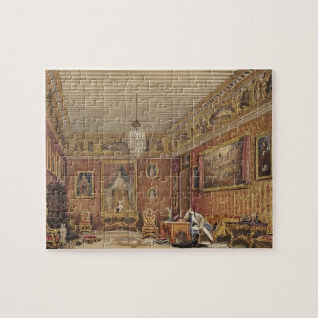 Byrons Raum in Palazzo Mocenigo, Venedig (w/c auf (Horizontal)