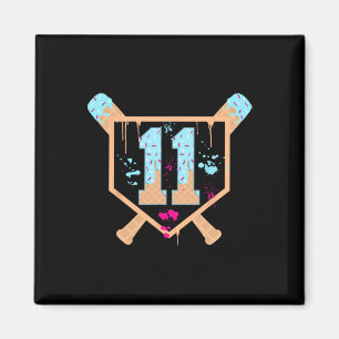 Bysebyll 11 Jahre alte Eiscreme-Drip 11. Geburtsta Magnet