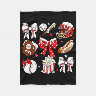 Bysebyll Coquette Bow Drip Game Day Bysebyll Mama  Fleecedecke