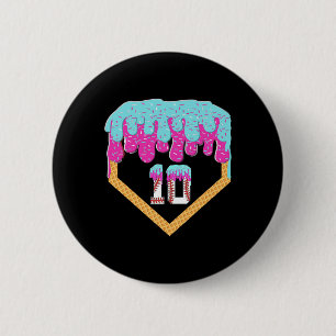 Bysebyll Drip 10 Jahre alte Eiscreme 10. Geburtsta Button