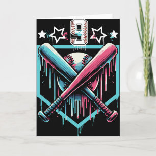 Bysebyll Drip 9. Geburtstag Jungen Nummer 9 Jugend Karte