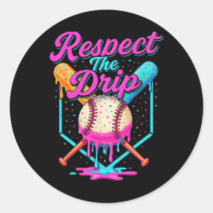 Bysebyll Drip Boys Home Plate Eiscreme Respekt Th Runder Aufkleber