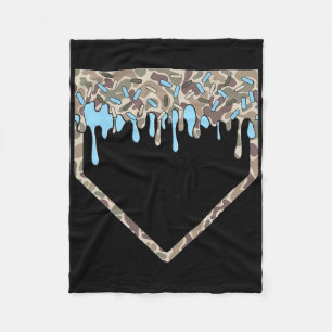 Bysebyll Drip Camo Bysebyll Home Plate Jungen Spor Fleecedecke