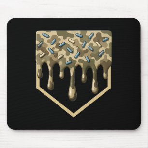 Bysebyll Drip Camo Home Plate Jungen Sport Cool Ga Mousepad