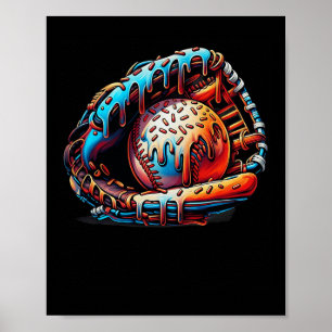 Bysebyll Drip Eiscreme Streusel Bysebyll Handschuh Poster