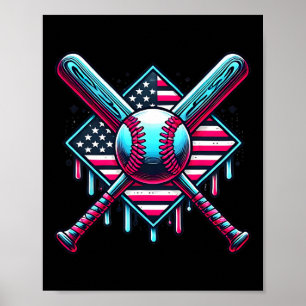 Bysebyll Drip Für Jungen Amerikanische Flagge USA  Poster