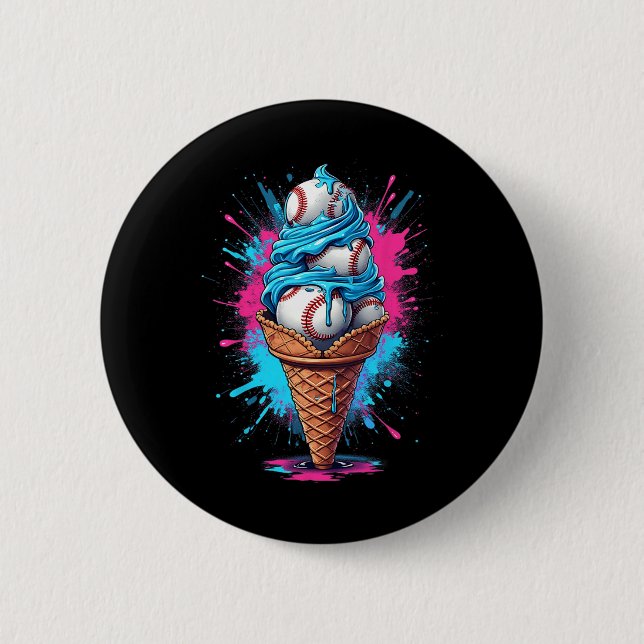 Bysebyll Eiscreme-Wasserfarbe Bysebyll  Button (Vorderseite)