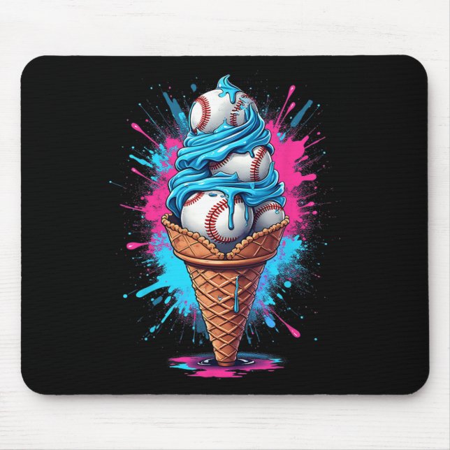 Bysebyll Eiscreme-Wasserfarbe Bysebyll  Mousepad (Vorne)
