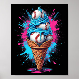 Bysebyll Eiscreme-Wasserfarbe Bysebyll  Poster