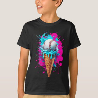 Bysebyll Eiscreme-Wasserfarbe - Lustiges Bysebyll  T-Shirt